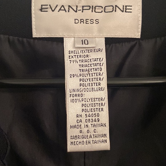 Evan Picone Collared Vintage Black and White Dress - Picture 3 of 5